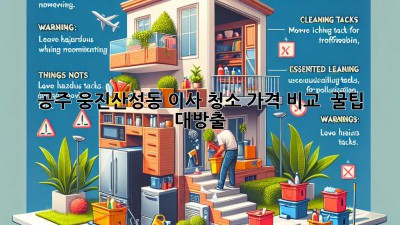 🧹✨ 공주 웅진/산성동 이사 청소, 가격 비교 & 꿀팁 대방출! 💰