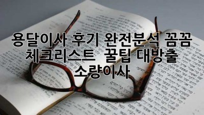용달이사 후기 완전분석😎: 꼼꼼 체크리스트 & 꿀팁 대방출! #소량이사